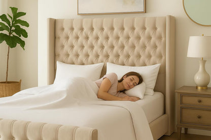 🛏️ Atomic Sleep™️ Luxury Chesterfield Wingback Bed — King Size with Gas Lift Storage